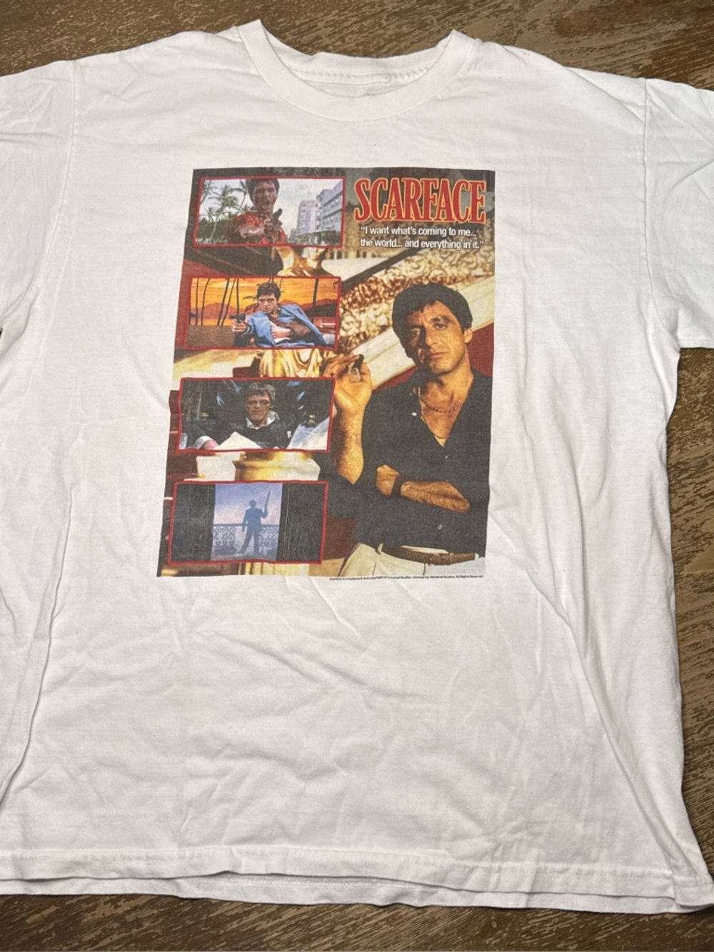 Scarface Graphic Crew Neck T-Shirt - White